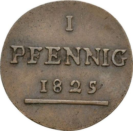 Revers 1 Pfennig 1825 - Münze Wert - Schwarzburg-Rudolstadt, Friedrich Günther