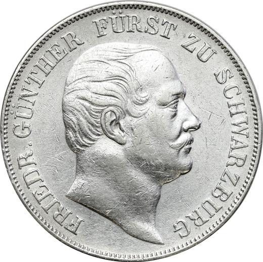 Awers monety - Talar 1862 - cena srebrnej monety - Schwarzburg-Rudolstadt, Fryderyk Günther