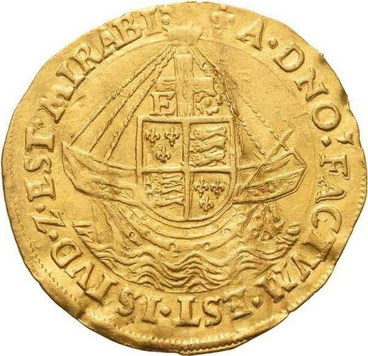 Revers Engel Ohne jahr (1559-1578) Rand mit Punkten auf einer Seite - Goldmünze Wert - Großbritannien, Elisabeth I