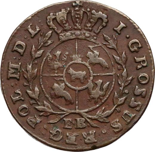 Reverse 1 Grosz 1792 EB - Coin Value - Poland, Stanislaus II Augustus