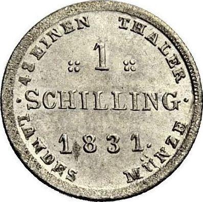 Reverse Shilling 1831 - Silver Coin Value - Mecklenburg-Schwerin, Frederick Francis I