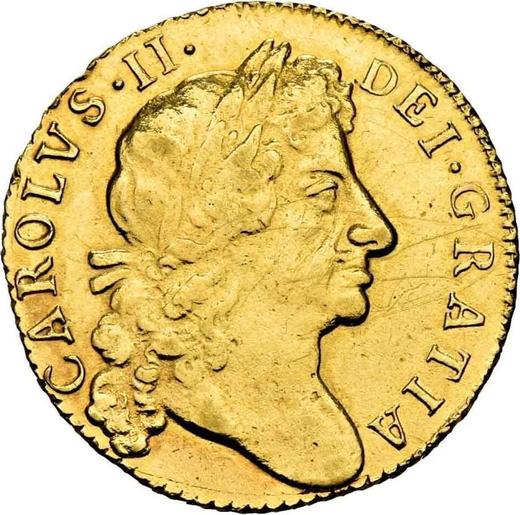 Obverse Guinea 1680 "Fourth laureate bust" - Gold Coin Value - United Kingdom, Charles II