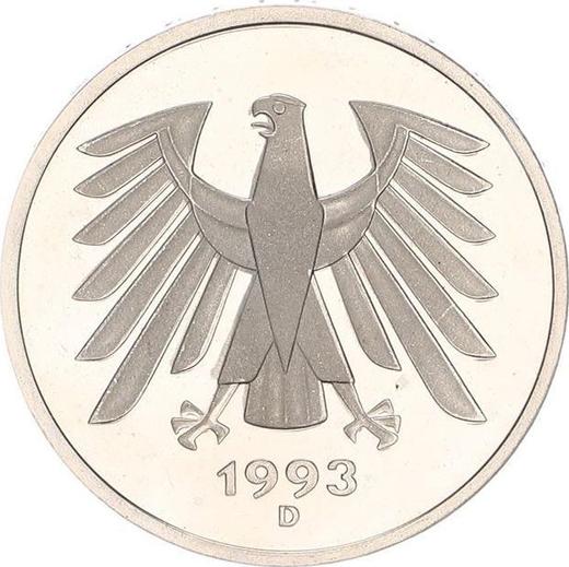 Revers 5 Mark 1993 D - Münze Wert - Deutschland, BRD