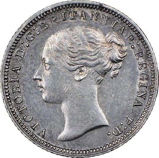 Аверс монеты - 4 пенса (1 Грот) 1837 года - цена серебряной монеты - Великобритания, Виктория