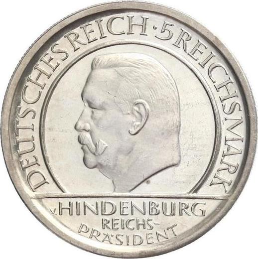 Obverse 5 Reichsmark 1929 F "Constitution" - Silver Coin Value - Germany, Weimar Republic