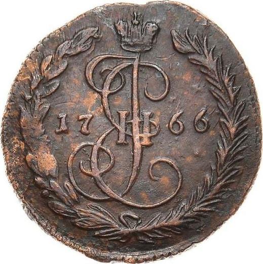 Reverso Denga (1/2 kopek) 1766 ЕМ - valor de la moneda  - Rusia, Catalina II