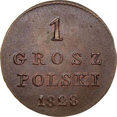 Reverse 1 Grosz 1828 FH -  Coin Value - Poland, Congress Poland