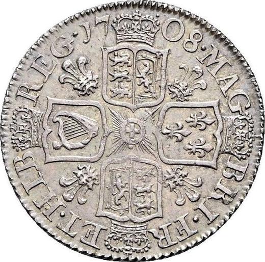 Reverse Shilling 1708 "Third draped bust" Plumes in angles - Silver Coin Value - United Kingdom, Anne