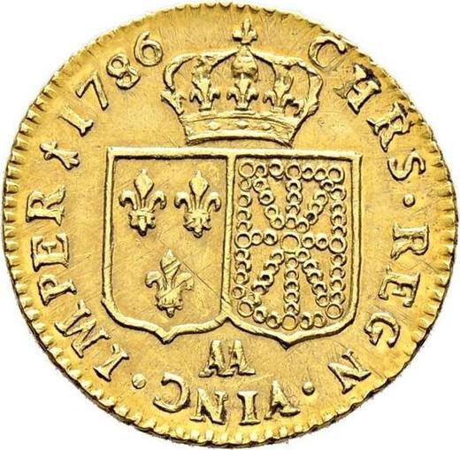 Reverse Louis d'Or 1786 AA - Gold Coin Value - France, Louis XVI