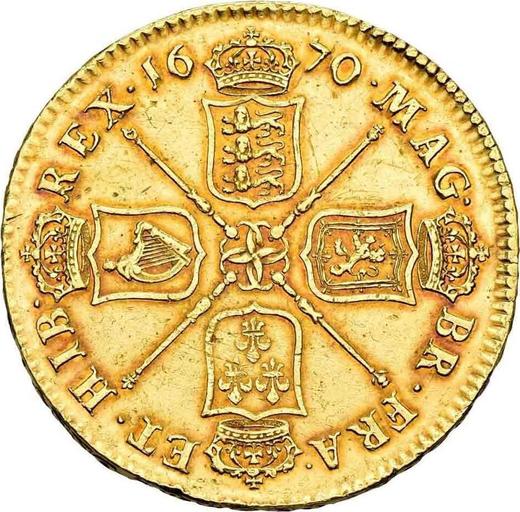 Reverse Five guineas 1670 "First laureated bust" - Gold Coin Value - United Kingdom, Charles II