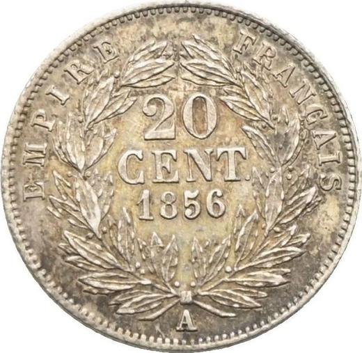 Reverse 20 Centimes 1856 A "Type 1853-1863" - Silver Coin Value - France, Napoleon III