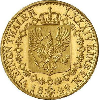 Reverse 1/6 Thaler 1849 A Gold - Gold Coin Value - Prussia, Frederick William IV
