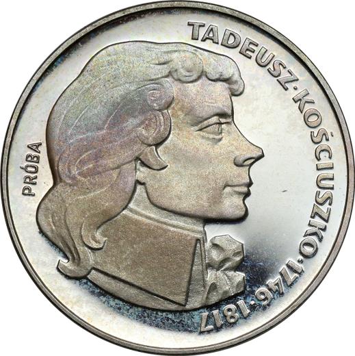 Rewers monety - Próba 100 złotych 1976 MW "200 Rocznica śmierci Tadeusza Kościuszki" Srebro - cena srebrnej monety - Polska, PRL