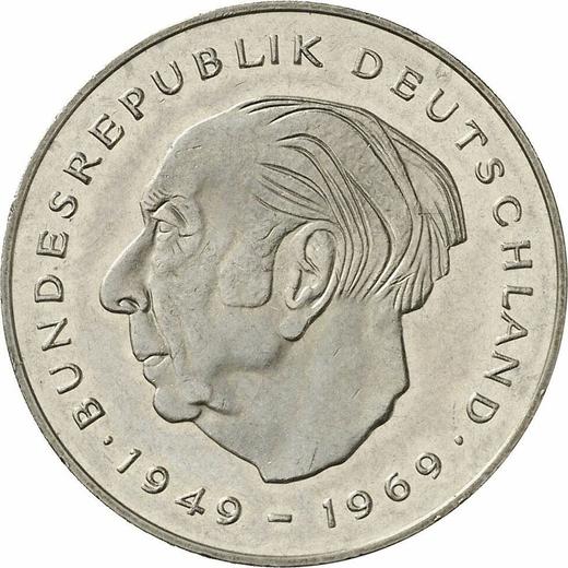 Obverse 2 Mark 1978 J "Theodor Heuss" -  Coin Value - Germany, FRG