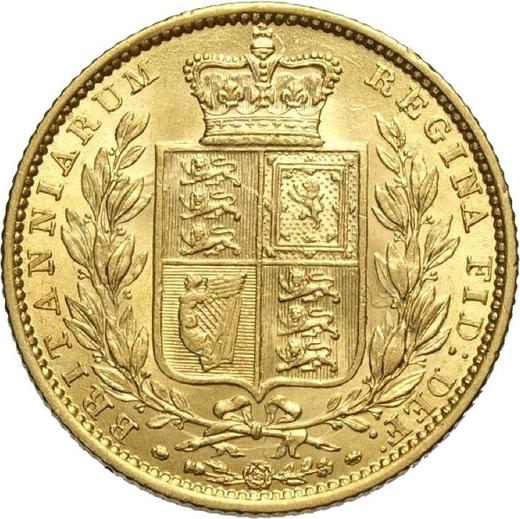 Reverso Soberano 1848 WW "Escudo" - valor de la moneda de oro - Gran Bretaña, Victoria