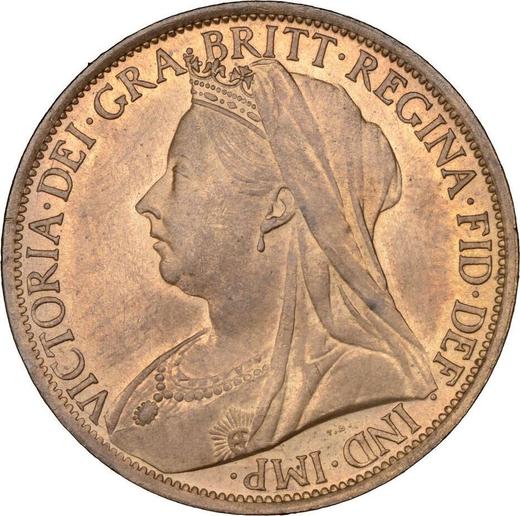 Аверс монеты - Пенни 1895 года TB "Тип 1895-1901" - цена  монеты - Великобритания, Виктория