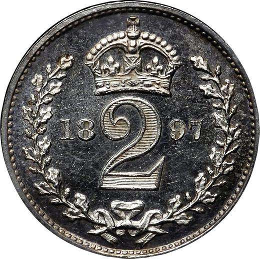 Revers 2 Pence 1897 TB - Silbermünze Wert - Großbritannien, Victoria