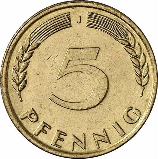 Obverse 5 Pfennig 1950 J - Coin Value - Germany, FRG