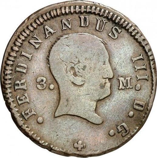 Obverse 3 Maravedís 1829 PP -  Coin Value - Spain, Ferdinand VII