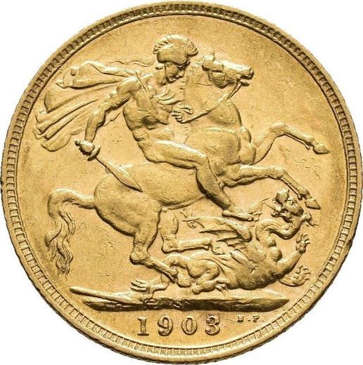Reverse Sovereign 1903 S - Gold Coin Value - Australia, Edward VII