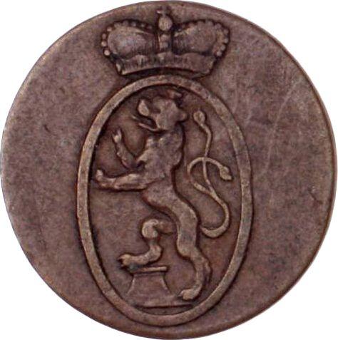 Аверс монеты - 1 пфенниг 1814 года - цена  монеты - Рейсс-Грейц, Генрих XIII