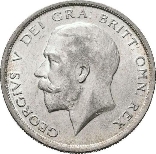Аверс монеты - 1/2 кроны (Полукрона) 1918 года - цена серебряной монеты - Великобритания, Георг V