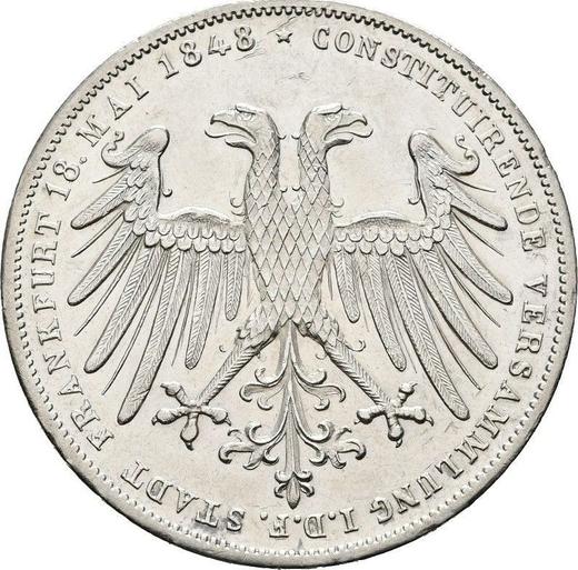 Obverse 2 Gulden 1848 "Constituent assembly of the German parliament" - Silver Coin Value - Frankfurt am Main, Free City