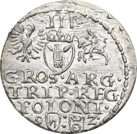 Revers 3 Gröscher 1592 "Olkusz Münzstätte" - Silbermünze Wert - Polen, Sigismund III