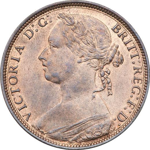 Аверс монеты - Пенни 1881 года H "Тип 1860-1894" - цена  монеты - Великобритания, Виктория