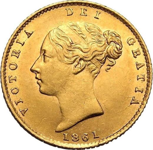 Obverse Half Sovereign 1861 - Gold Coin Value - United Kingdom, Victoria