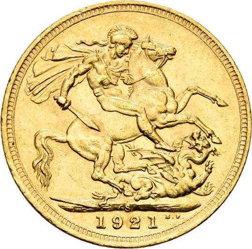 Revers Sovereign 1921 S - Goldmünze Wert - Australien, Georg V