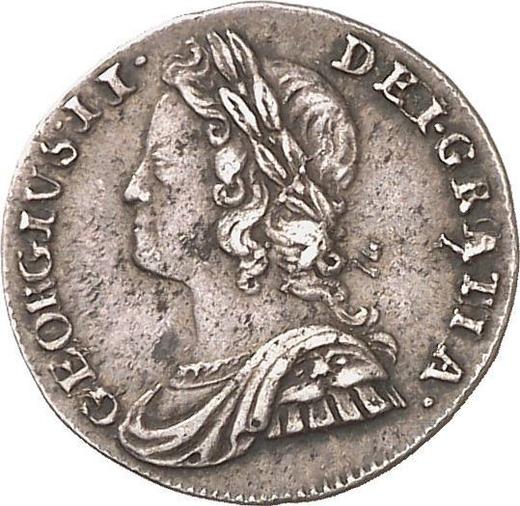Anverso 2 peniques 1735 - valor de la moneda de plata - Gran Bretaña, Jorge II