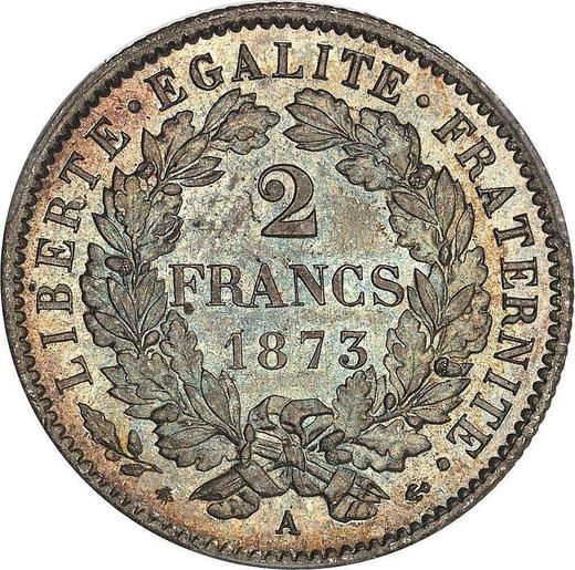 Reverse 2 Francs 1873 A "With Motto" - Silver Coin Value - France, Third Republic