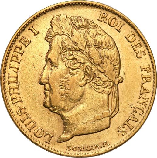 Obverse 20 Francs 1839 A "Type 1832-1848" - Gold Coin Value - France, Louis Philippe I