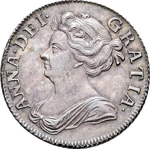 Obverse Shilling 1708 "Third draped bust" Plumes in angles - Silver Coin Value - United Kingdom, Anne