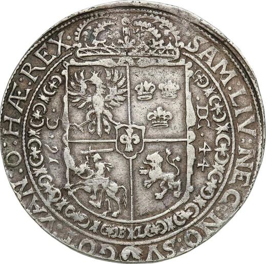 Reverse Thaler 1644 C DC "With a sword" - Silver Coin Value - Poland, Wladyslaw IV