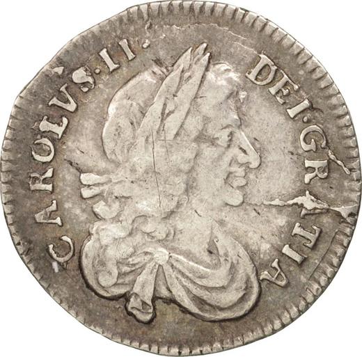 Obverse Threepence 1677 - Silver Coin Value - United Kingdom, Charles II