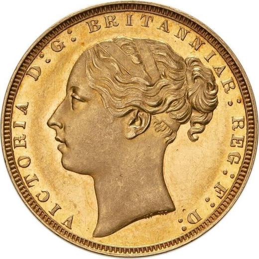 Obverse Sovereign 1871 WW "St. George" - Gold Coin Value - United Kingdom, Victoria