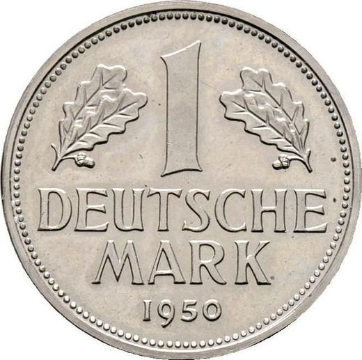 Obverse 1 Mark 1950 D -  Coin Value - Germany, FRG