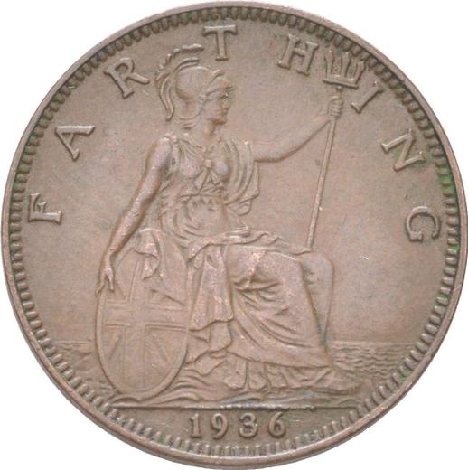 Reverse Farthing 1936 -  Coin Value - United Kingdom, George V