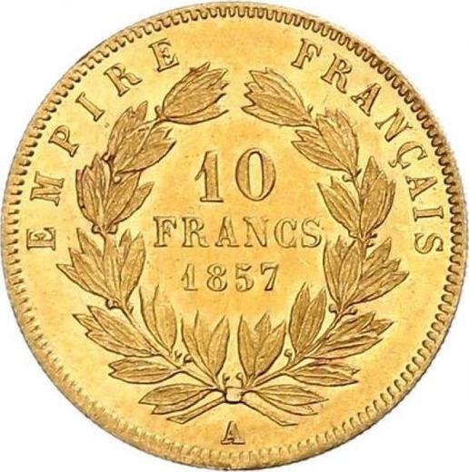 Reverse 10 Francs 1857 A "Type 1855-1860" - Gold Coin Value - France, Napoleon III