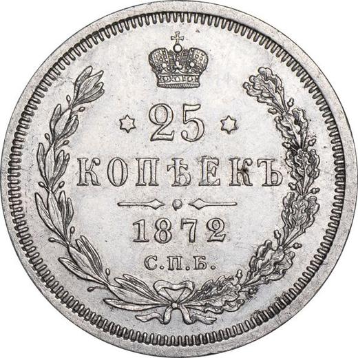 Reverse 25 Kopeks 1872 СПБ НІ - Silver Coin Value - Russia, Alexander II