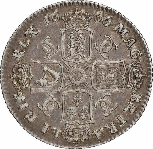 Reverse Shilling 1666 "First laureated bust" - Silver Coin Value - United Kingdom, Charles II