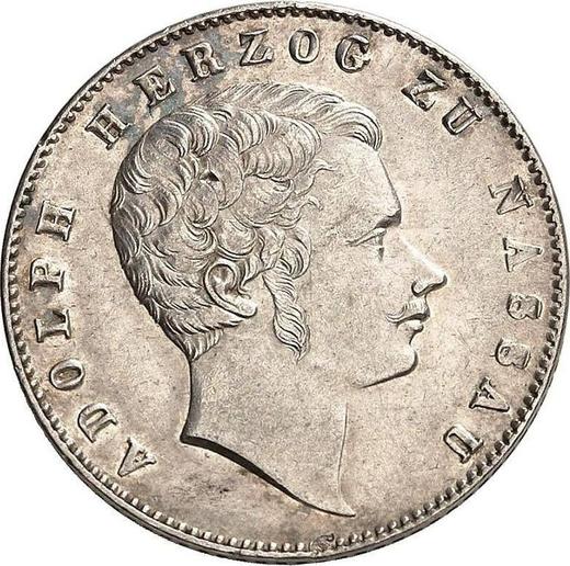 Anverso Medio florín 1841 - valor de la moneda de plata - Nassau, Adolfo