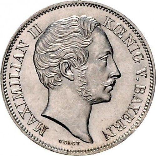 Avers 1/2 Gulden 1861 - Silbermünze Wert - Bayern, Maximilian II