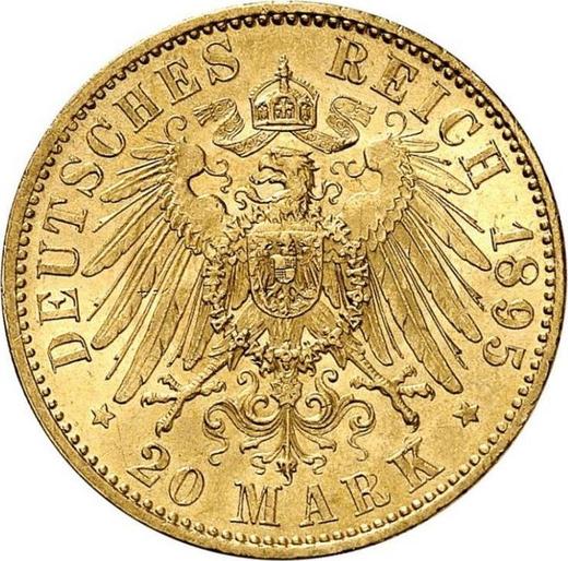 Revers 20 Mark 1895 A "Preussen" - Goldmünze Wert - Deutschland, Deutsches Kaiserreich