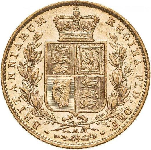Reverse Sovereign 1882 M WW "Coat of arms" - Gold Coin Value - Australia, Victoria