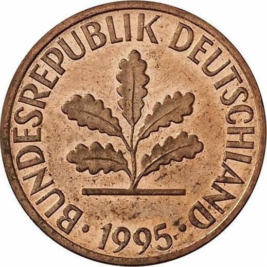 Reverse 1 Pfennig 1995 D -  Coin Value - Germany, FRG