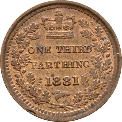 Revers 1/3 Farthing 1881 - Münze Wert - Großbritannien, Victoria
