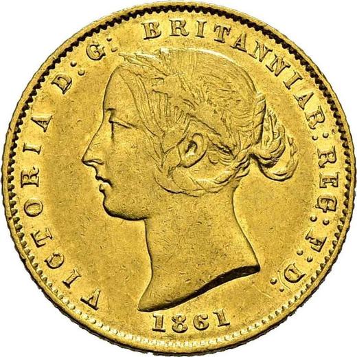 Obverse Half Sovereign 1861 - Gold Coin Value - Australia, Victoria